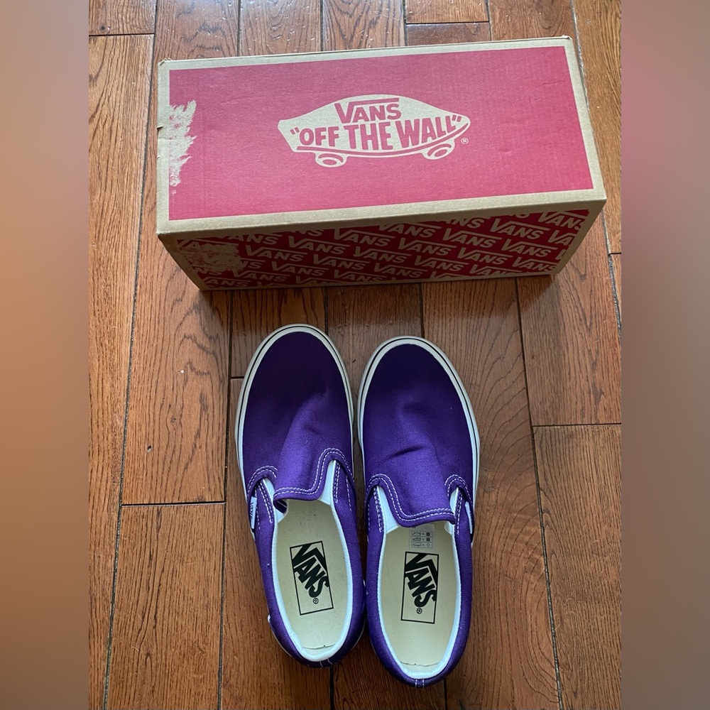 Vans Classic Purple Canvas Slip-Ons
